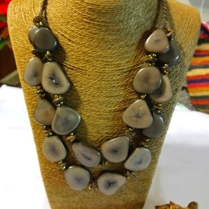 Tagua Nut Necklace, Artisanal, New, Boutique